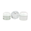 20ml 30ml 50ml recycled frosted glass cosmetic packaging jar for face cream with white lid